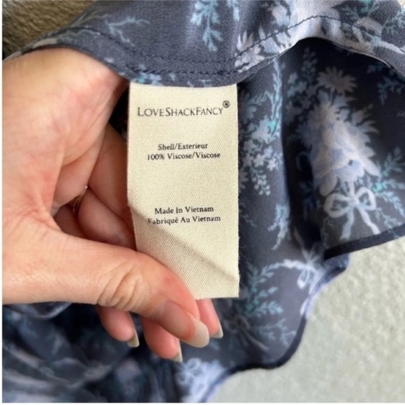 LoveShackFancy Brickell Floral Silk Mini Dress - Picture 8 of 8